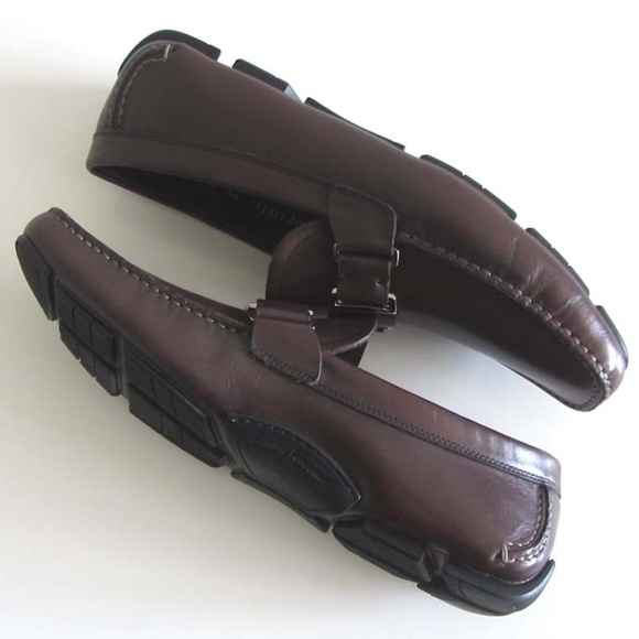 SALVATORE FERRAGAMO Sardegna buckle drivers 9 1/2 - Picture 6 of 8